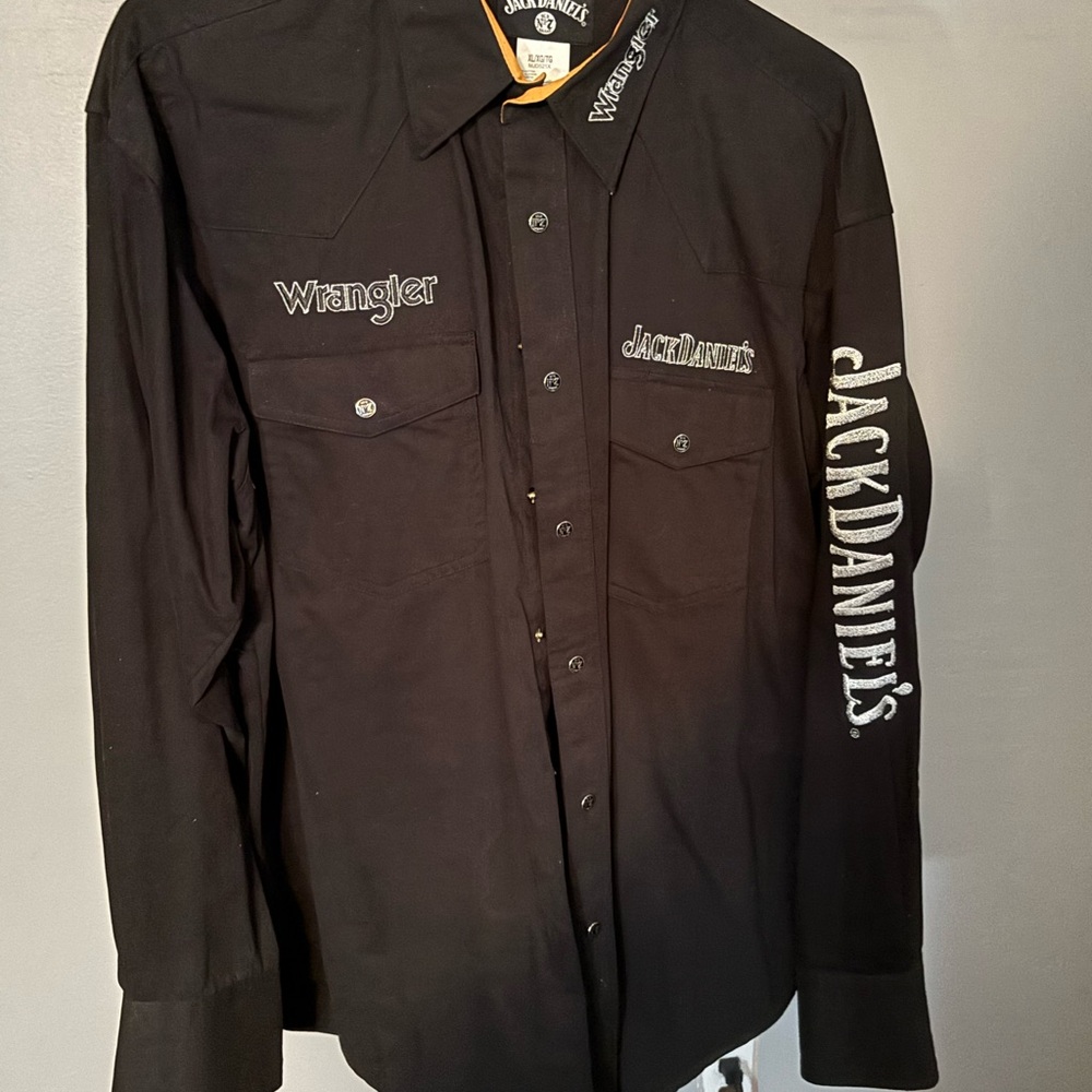 Jack Daniels Black Casual Button Down Shirt